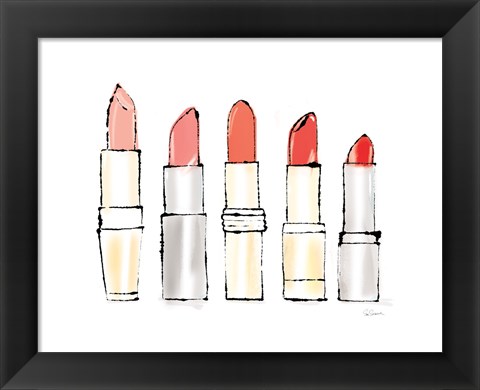 Framed Beauty and Sass Red II Print