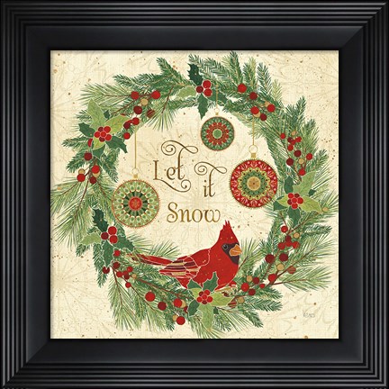 Framed Winter Feathers VII Print