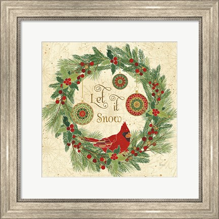 Framed Winter Feathers VII Print