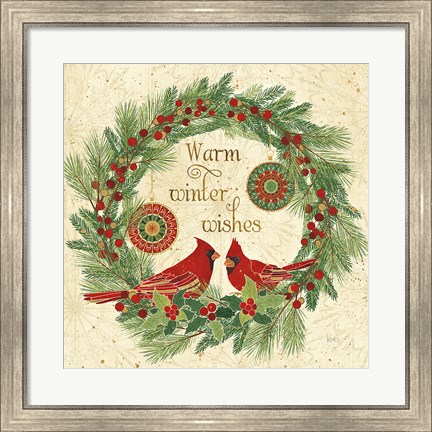 Framed Winter Feathers VIII Print