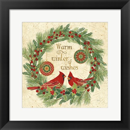 Framed Winter Feathers VIII Print