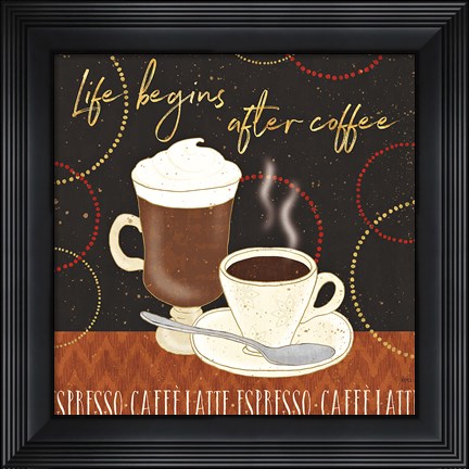 Framed Fresh Coffee II Print
