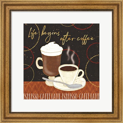 Framed Fresh Coffee II Print