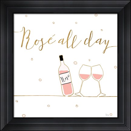 Framed Underlined Bubbly V Print