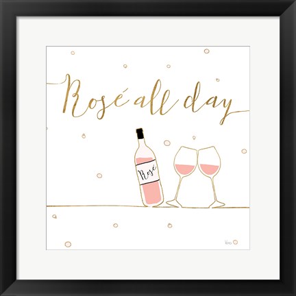 Framed Underlined Bubbly V Print