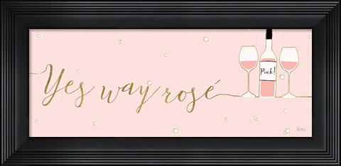 Framed Underlined Bubbly II Pink Print