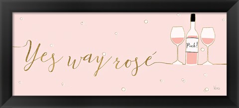 Framed Underlined Bubbly II Pink Print