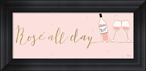Framed Underlined Bubbly I Pink Print