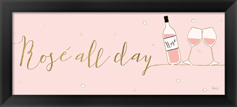Framed Underlined Bubbly I Pink Print
