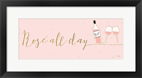 Framed Underlined Bubbly I Pink Print