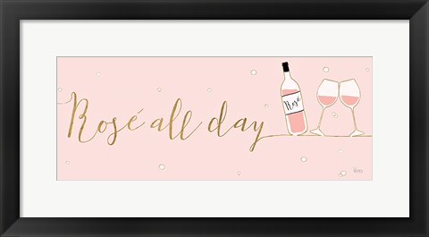 Framed Underlined Bubbly I Pink Print