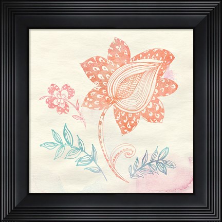 Framed Eastern Boho I Print