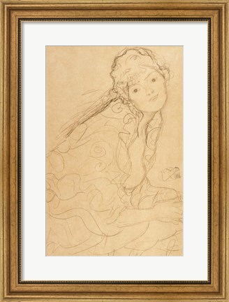 Framed Seated Woman, Viewed from the Side Print