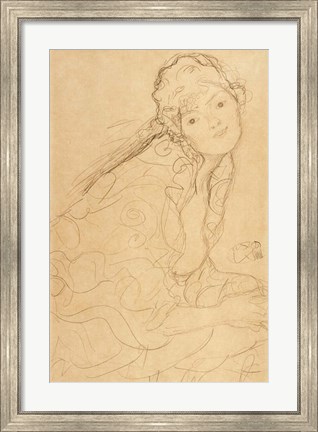 Framed Seated Woman, Viewed from the Side Print