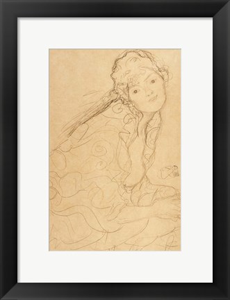 Framed Seated Woman, Viewed from the Side Print
