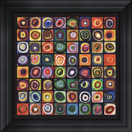 Framed Color of Squares Print