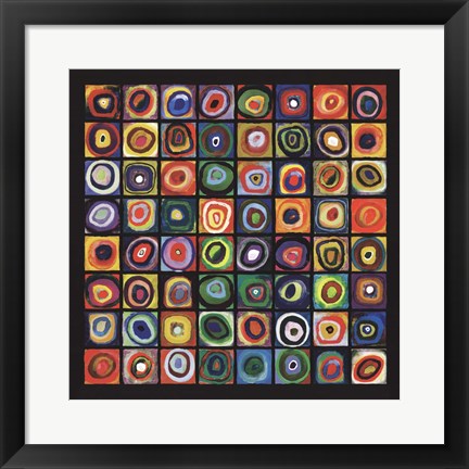 Framed Color of Squares Print