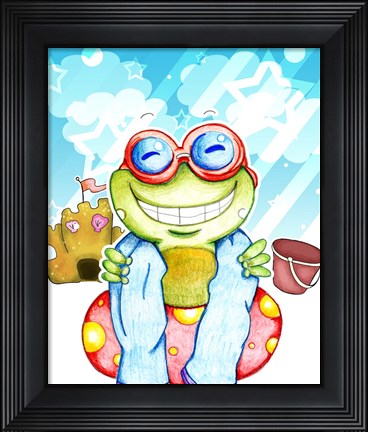 Framed Summer Froggy Print