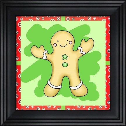 Framed Gingerbread Cookie Print