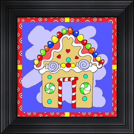 Framed Gingerbread House Print