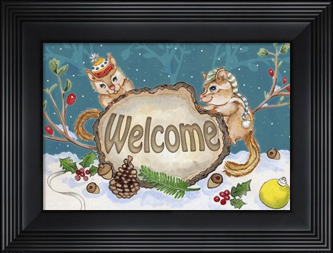 Framed Woodland Welcome Print