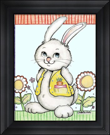 Framed Bunny in Yellow Print