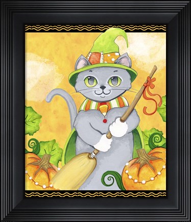 Framed Witchy Cat Print