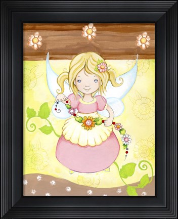 Framed Fairy in my Garden Print