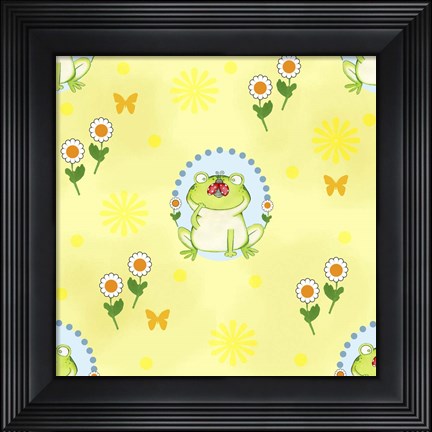 Framed Froggie Garden Print