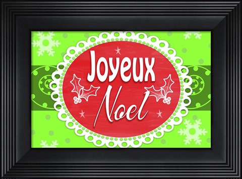 Framed Joyeux Noel Print