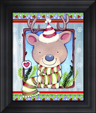 Framed Reindeer Wood Print