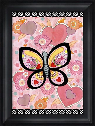 Framed Butterfly Hearts Print