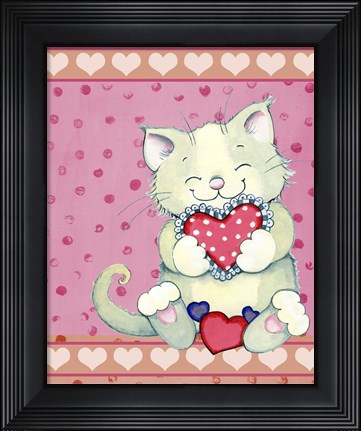 Framed Heart Snuggles Print