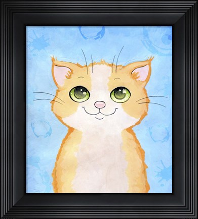 Framed Orange And Blue Print