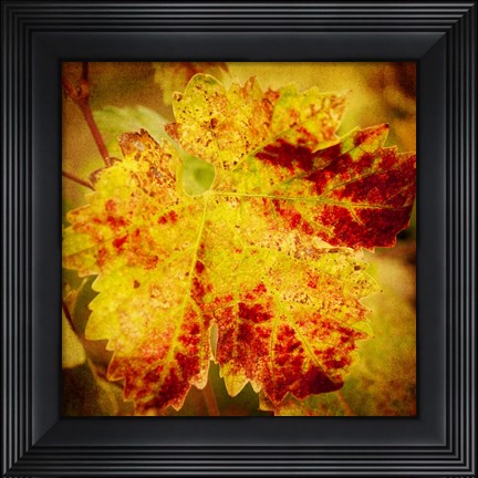 Framed Golden Foliage Print