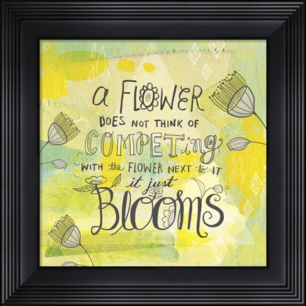 Framed Blooms Quote Print