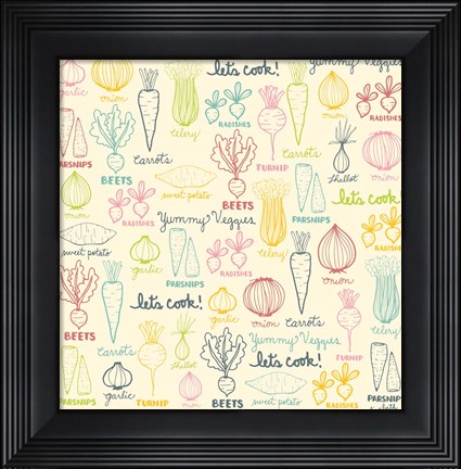 Framed Yummy Veggies Print