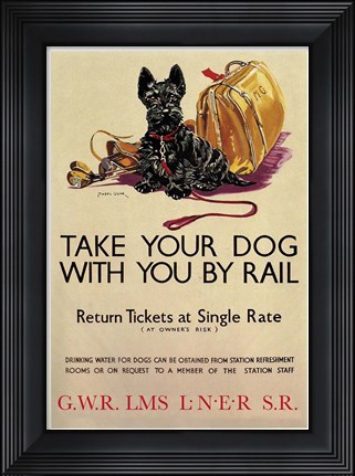 Framed Take Your Dog Print