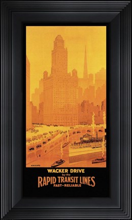 Framed Rapid Transit Lines Print