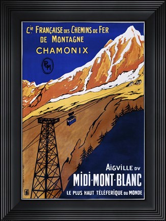 Framed Midi Mont Blanc Print