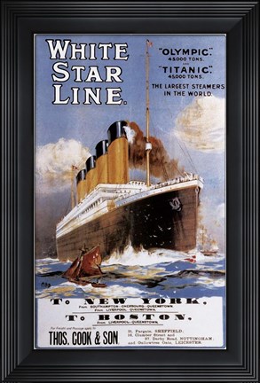 Framed White Star Line Print