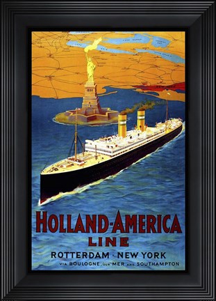 Framed Holland America Line Print