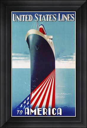 Framed United States lines Print