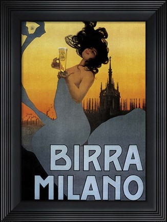 Framed Birra Milano Print