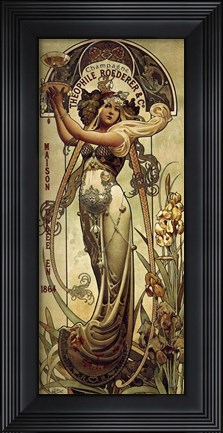 Framed Champagne Theophile Roederer Print