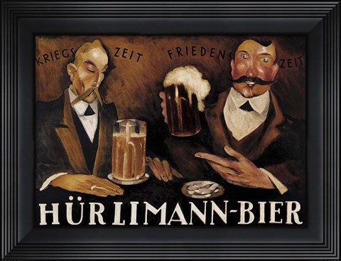 Framed Hurlimann Bier Print