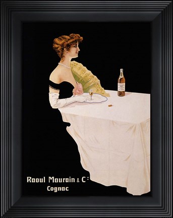 Framed Raoul Maurain Cognac Print