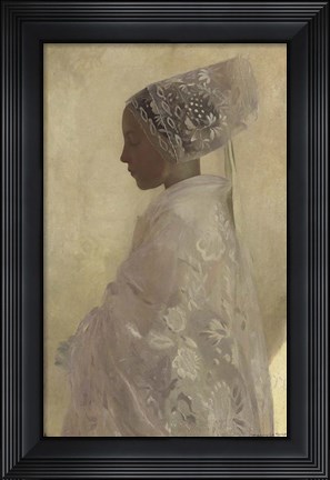 Framed Maiden In Contemplation, Gaston La Tour, 1893 Print