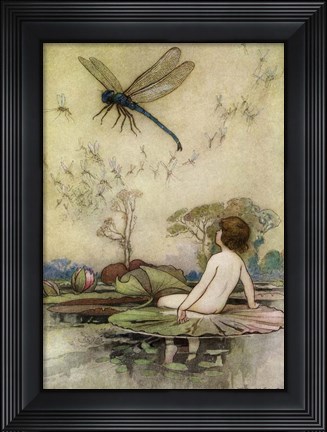 Framed Water Babies 1924 Print