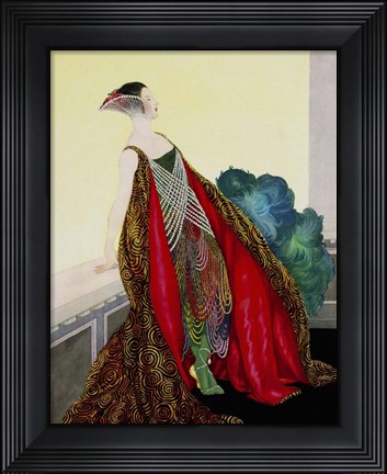 Framed Art Deco Woman Print
